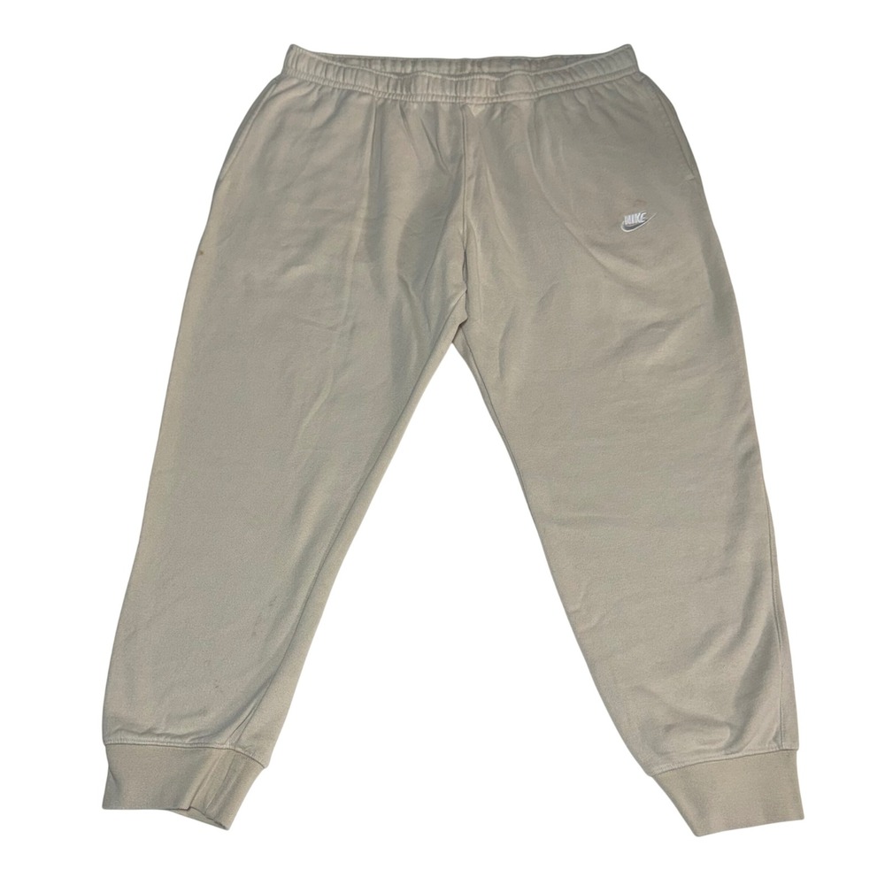 Nike Mens Club Fleece Jogger Sweatpants Tan Beige Mens 3XL Stretch READ